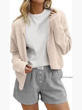 Oversized Button Down Cardigan Sweater Long Sleeve Women's Spring Fall Travel